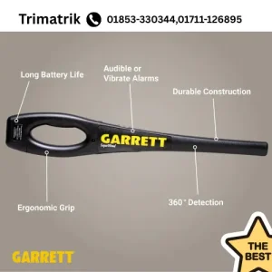 Garrett 1165800 Wand Hand Metal Detector LightSoundVibration